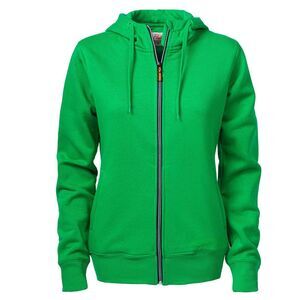 Printer Womens/Ladies Overhead Full Zip Hoodie / Fresh Green
